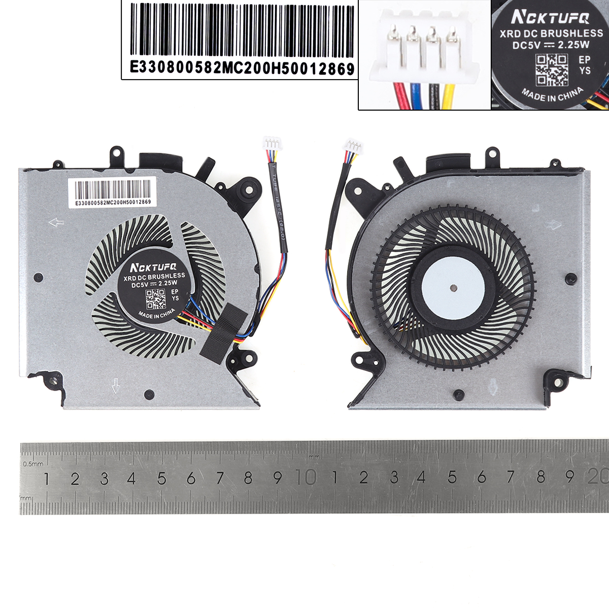 Picture of New Replacement CPU Cooling Fan For MSI GF66 GL66 MS-1581 N459 N460（CPU,High copy） N/A Layout
